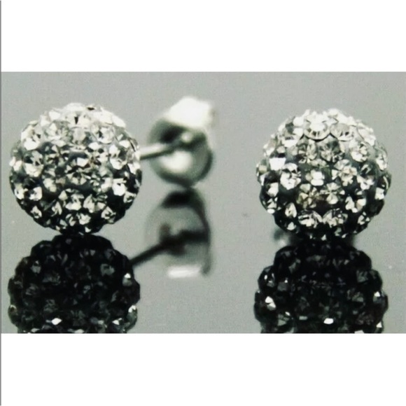 💖 Disco Ball Silver Earrings NEW - Picture 6 of 6